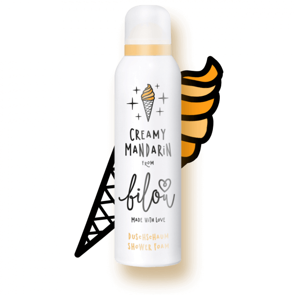 Bilou prausimosi putos (creamy mandarin)